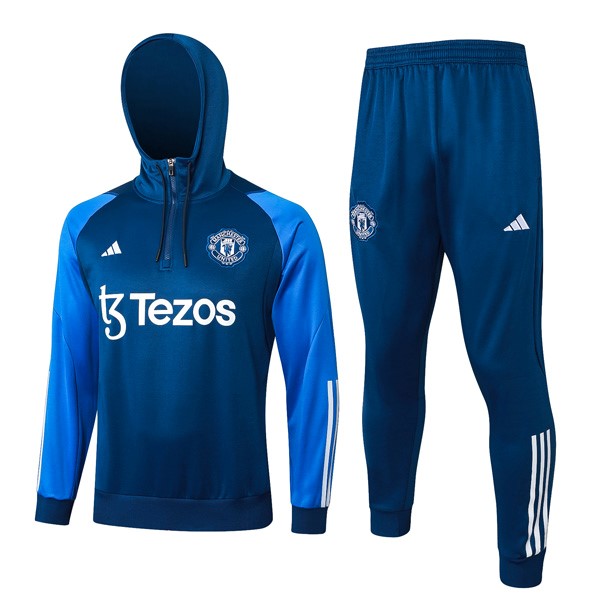 Hoodies Manchester United 2024 Blau 2